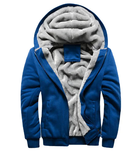 Men's Color Block Hooded Zip-Up Sweatshirt Jacket