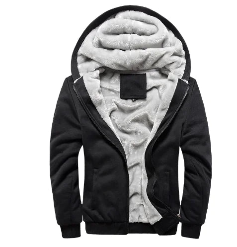 Men's Color Block Hooded Zip-Up Sweatshirt Jacket