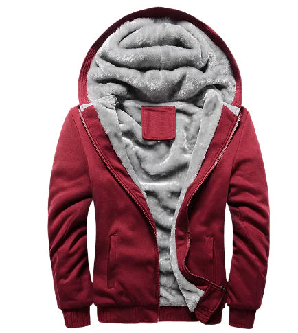 Men's Color Block Hooded Zip-Up Sweatshirt Jacket